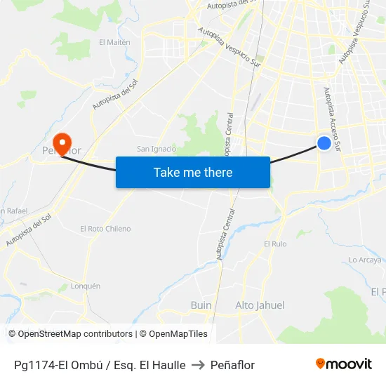 Pg1174-El Ombú / Esq. El Haulle to Peñaflor map
