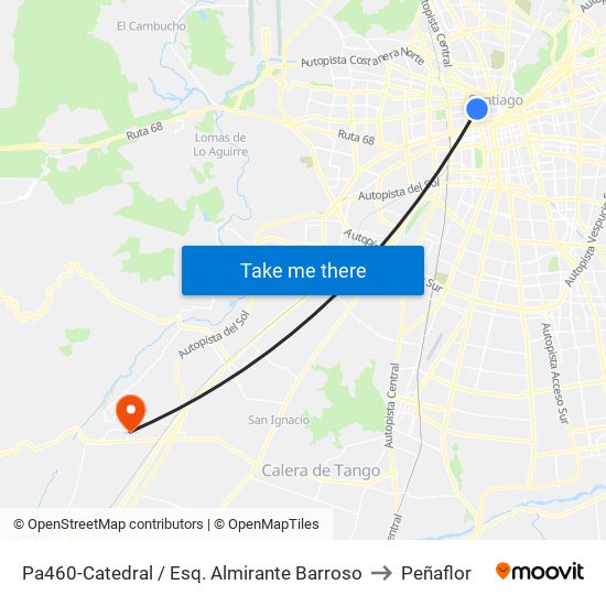 Pa460-Catedral / Esq. Almirante Barroso to Peñaflor map