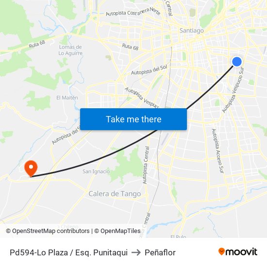 Pd594-Lo Plaza / Esq. Punitaqui to Peñaflor map