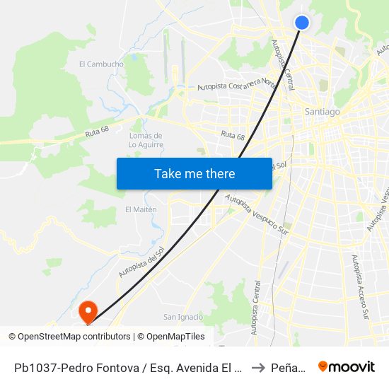 Pb1037-Pedro Fontova / Esq. Avenida El Sauce to Peñaflor map