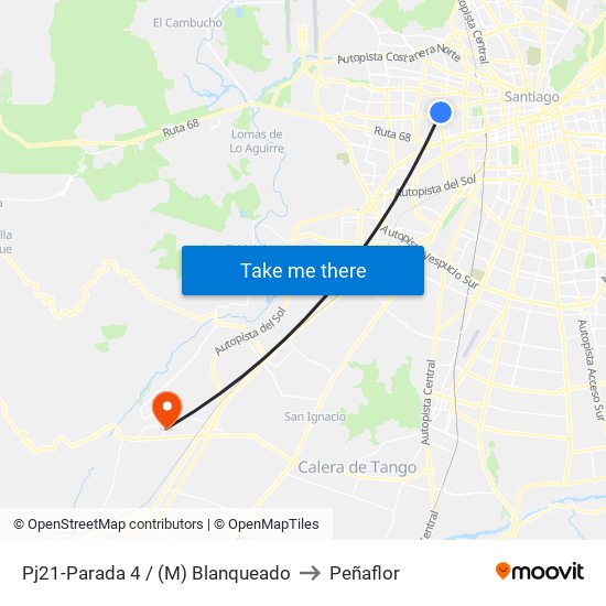 Pj21-Parada 4 / (M) Blanqueado to Peñaflor map