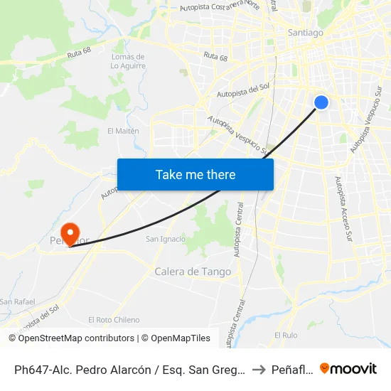Ph647-Alc. Pedro Alarcón / Esq. San Gregorio to Peñaflor map