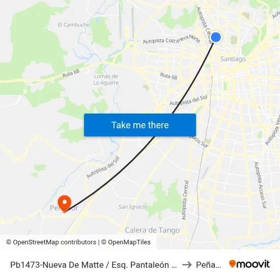 Pb1473-Nueva De Matte / Esq. Pantaleón Cortés to Peñaflor map