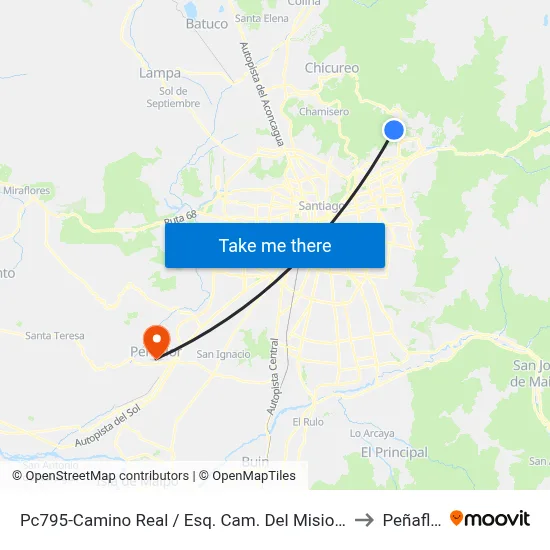 Pc795-Camino Real / Esq. Cam. Del Misionero to Peñaflor map