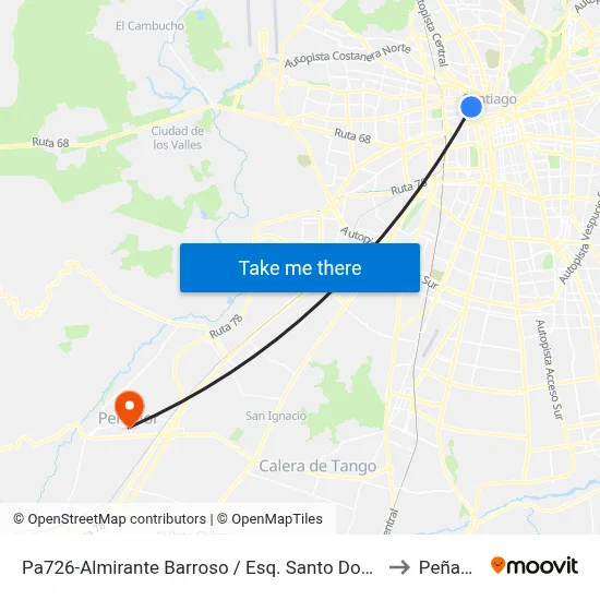 Pa726-Almirante Barroso / Esq. Santo Domingo to Peñaflor map