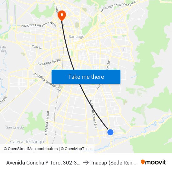 Avenida Concha Y Toro, 302-398 to Inacap (Sede Renca) map
