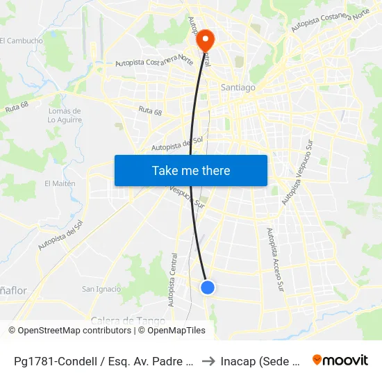 Pg1781-Condell / Esq. Av. Padre A. Hurtado to Inacap (Sede Renca) map