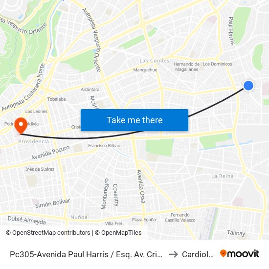 Pc305-Avenida Paul Harris / Esq. Av. Cristóbal Colón to Cardiología map