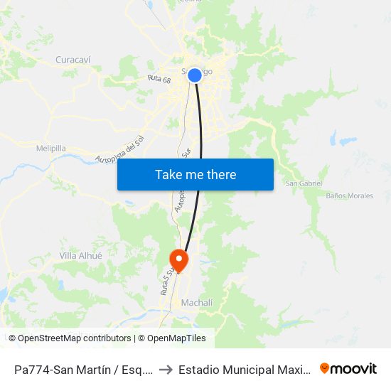 Pa774-San Martín / Esq. Santo Domingo to Estadio Municipal Maximiliano Cáceres map