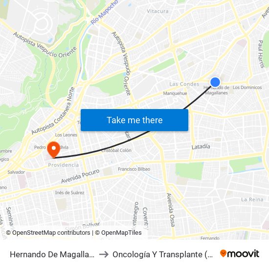 Hernando De Magallanes to Oncología Y Transplante (Troi) map