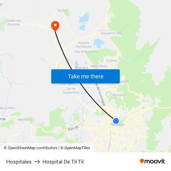 Hospitales to Hospital De Til Til map