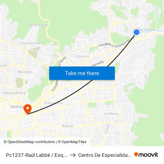 Pc1237-Raúl Labbé / Esq. Av. La Dehesa to Centro De Especialidades Médicas map