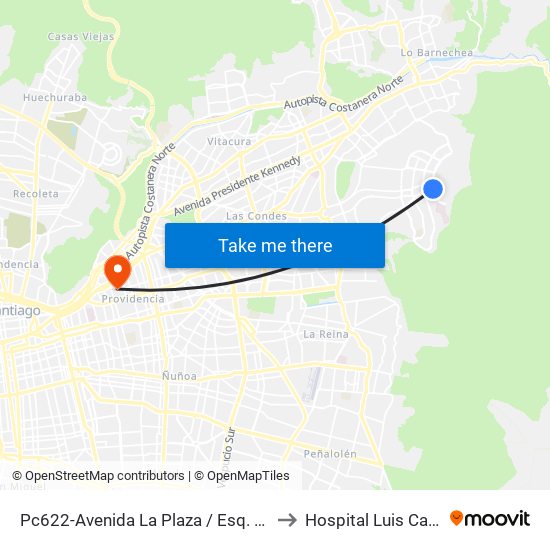 Pc622-Avenida La Plaza / Esq. Av. Mons. A. Del Portillo to Hospital Luis Calvo Mackenna map