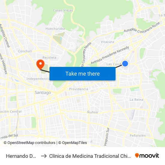 Hernando De Magallanes to Clínica de Medicina Tradicional China Antiguo Hospital San José map