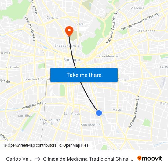 Carlos Valdovinos to Clínica de Medicina Tradicional China Antiguo Hospital San José map