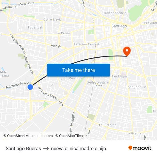 Santiago Bueras to nueva clinica madre e hijo map