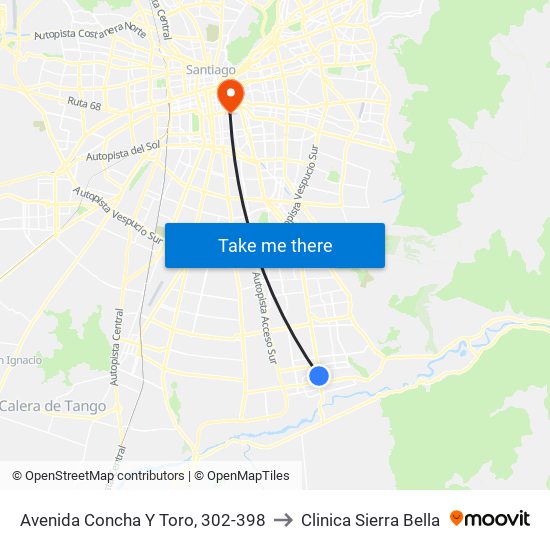 Avenida Concha Y Toro, 302-398 to Clinica Sierra Bella map