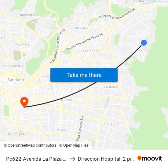 Pc622-Avenida La Plaza / Esq. Av. Mons. A. Del Portillo to Direccion Hospital. 2 piso. Hosp San Borja Arriaran. map