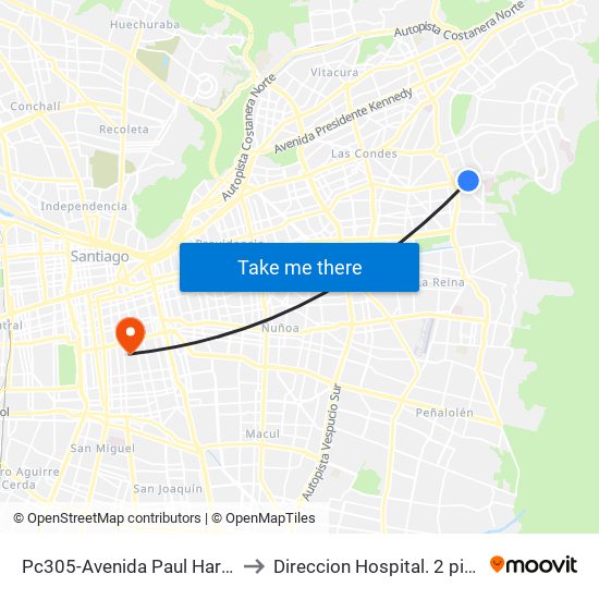 Pc305-Avenida Paul Harris / Esq. Av. Cristóbal Colón to Direccion Hospital. 2 piso. Hosp San Borja Arriaran. map