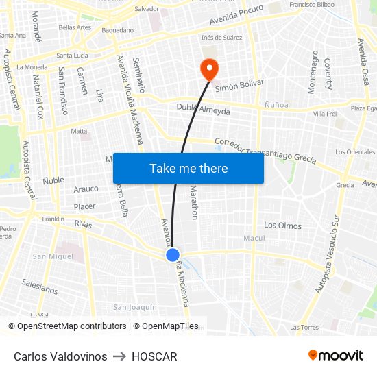 Carlos Valdovinos to HOSCAR map