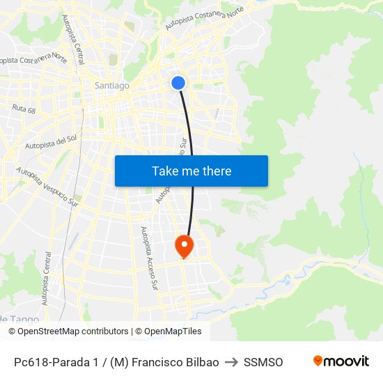 Pc618-Parada 1 / (M) Francisco Bilbao to SSMSO map