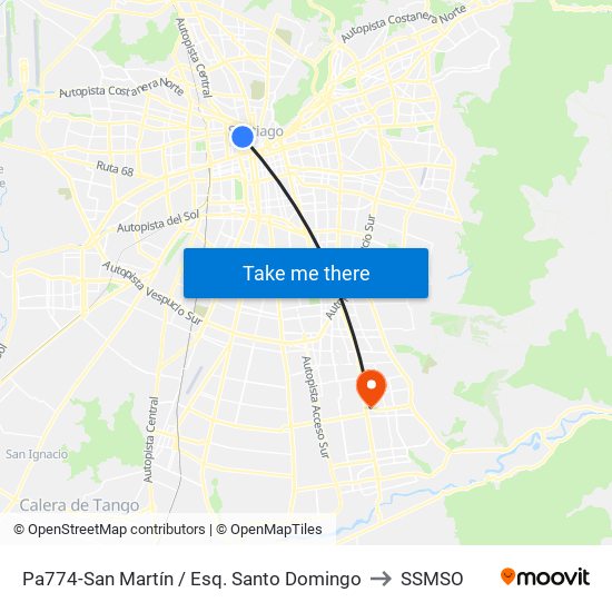 Pa774-San Martín / Esq. Santo Domingo to SSMSO map