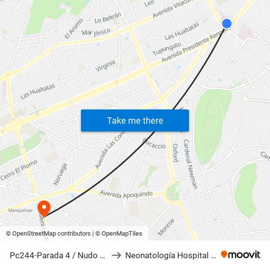 Pc244-Parada 4 / Nudo Estoril to Neonatología Hospital FACH map
