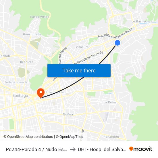 Pc244-Parada 4 / Nudo Estoril to UHI - Hosp. del Salvador map
