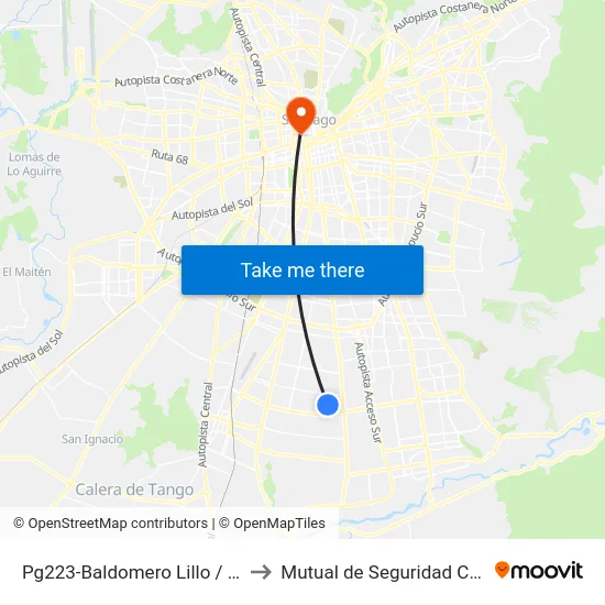 Pg223-Baldomero Lillo / Esq. Porto Alegre to Mutual de Seguridad C.Ch.C. Agustinas map