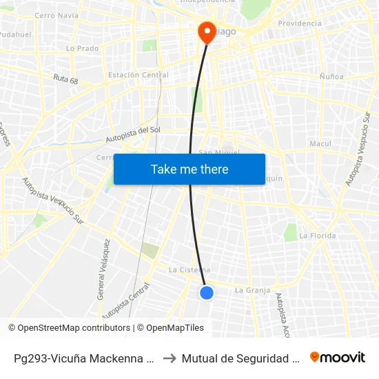 Pg293-Vicuña Mackenna / Esq. Patricio Lynch to Mutual de Seguridad C.Ch.C. Agustinas map