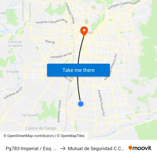 Pg783-Imperial / Esq. General Silva to Mutual de Seguridad C.Ch.C. Agustinas map