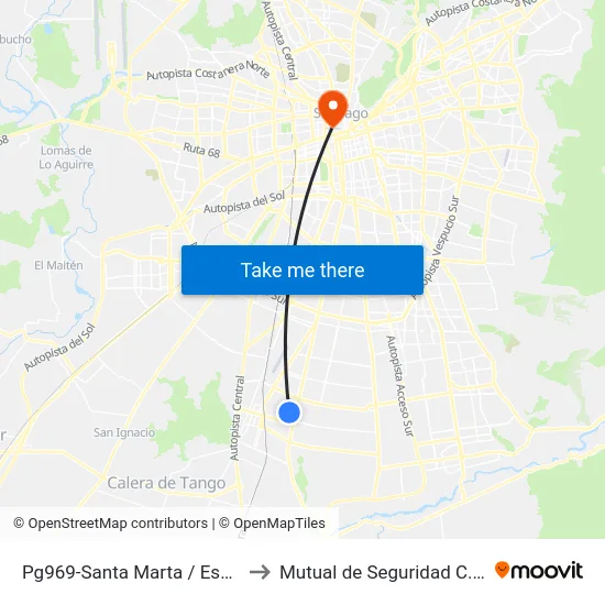 Pg969-Santa Marta / Esq. Martín De Solis to Mutual de Seguridad C.Ch.C. Agustinas map