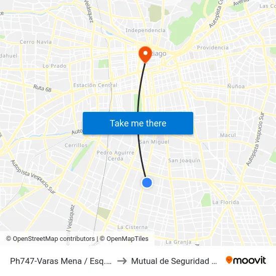 Ph747-Varas Mena / Esq. C. Walker Martínez to Mutual de Seguridad C.Ch.C. Agustinas map