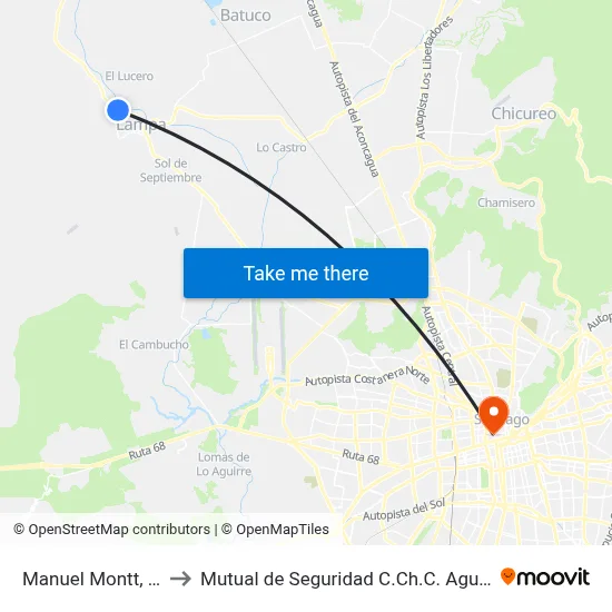 Manuel Montt, 245 to Mutual de Seguridad C.Ch.C. Agustinas map