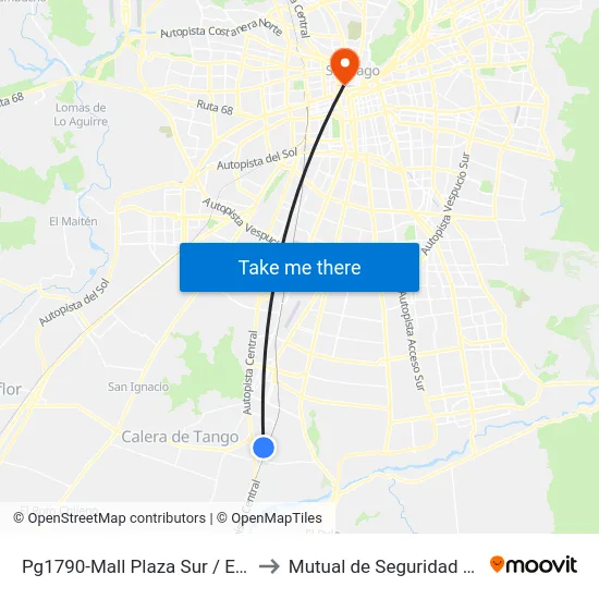 Pg1790-Mall Plaza Sur / Esq. Avenida Portales to Mutual de Seguridad C.Ch.C. Agustinas map