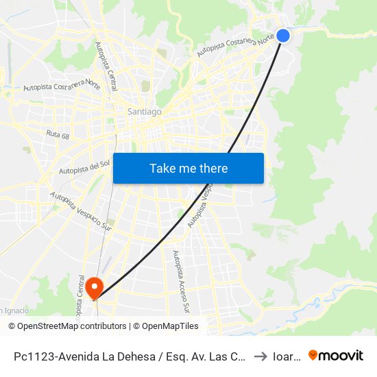 Pc1123-Avenida La Dehesa / Esq. Av. Las Condes to Ioares map