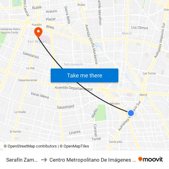 Serafín Zamora, 153 to Centro Metropolitano De Imágenes Mamarias (Cmim) map