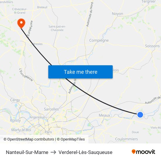 Nanteuil-Sur-Marne to Verderel-Lès-Sauqueuse map