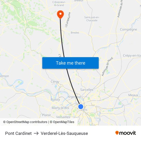 Pont Cardinet to Verderel-Lès-Sauqueuse map