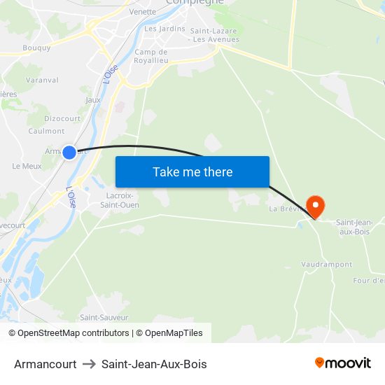 Armancourt to Saint-Jean-Aux-Bois map