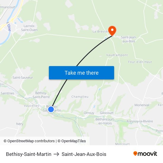 Bethisy-Saint-Martin to Saint-Jean-Aux-Bois map
