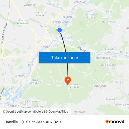 Janville to Saint-Jean-Aux-Bois map