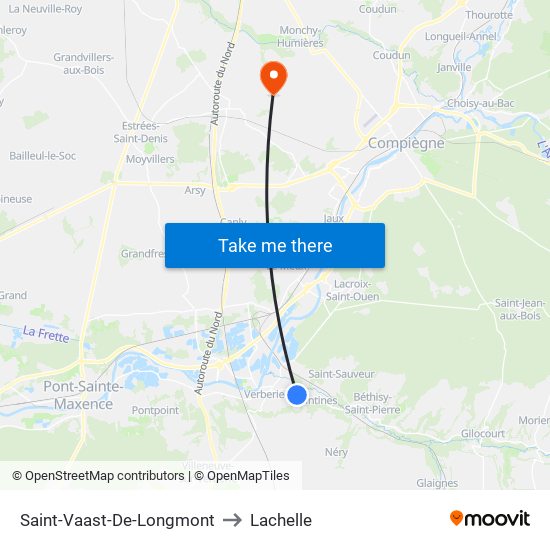 Saint-Vaast-De-Longmont to Lachelle map