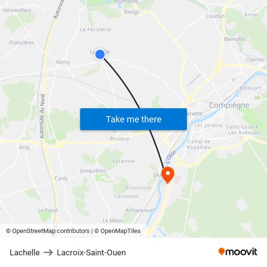 Lachelle to Lacroix-Saint-Ouen map