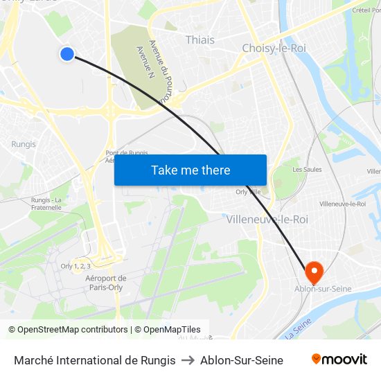 Marché International de Rungis to Ablon-Sur-Seine map