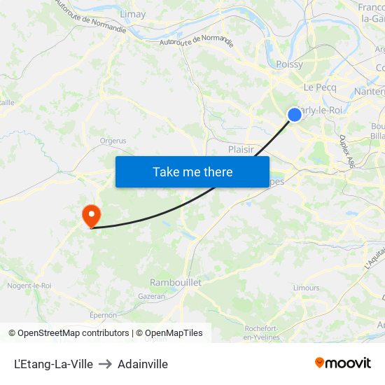 L'Etang-La-Ville to Adainville map