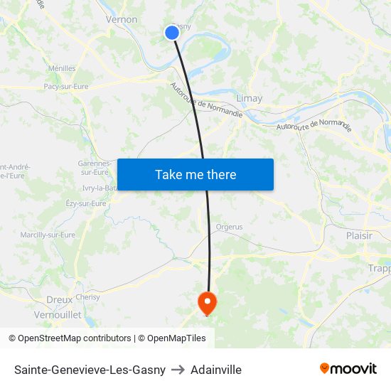 Sainte-Genevieve-Les-Gasny to Adainville map