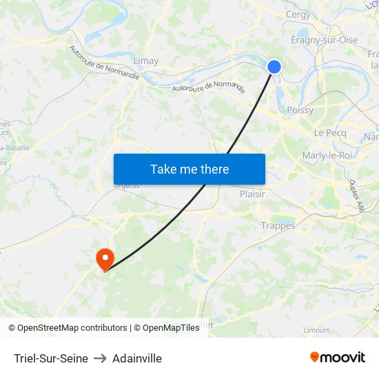 Triel-Sur-Seine to Adainville map