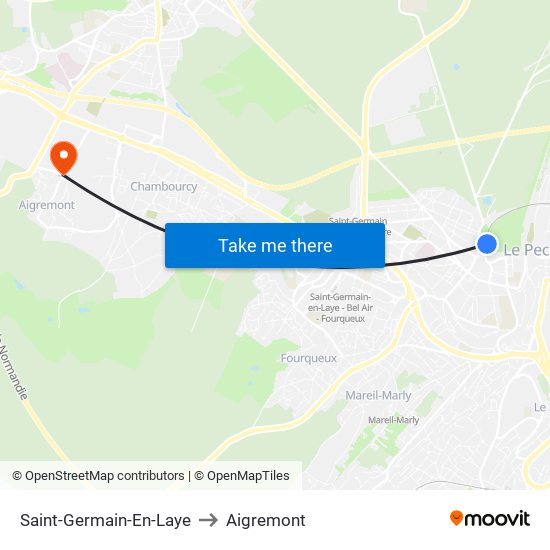 Saint-Germain-En-Laye to Aigremont map