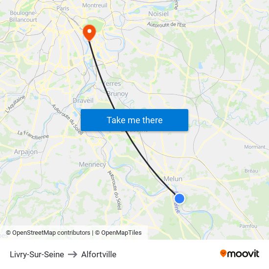 Livry-Sur-Seine to Alfortville map